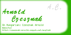 arnold czesznak business card